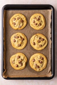 baked cookies on a baking tray