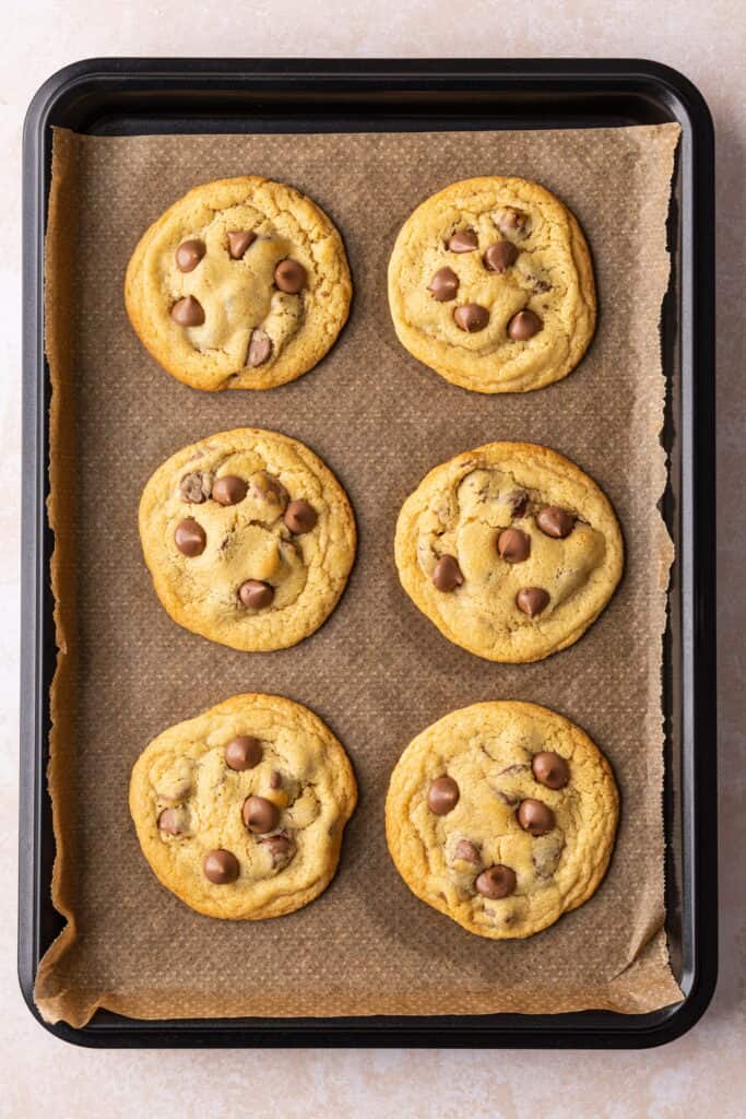 baked cookies on a baking tray