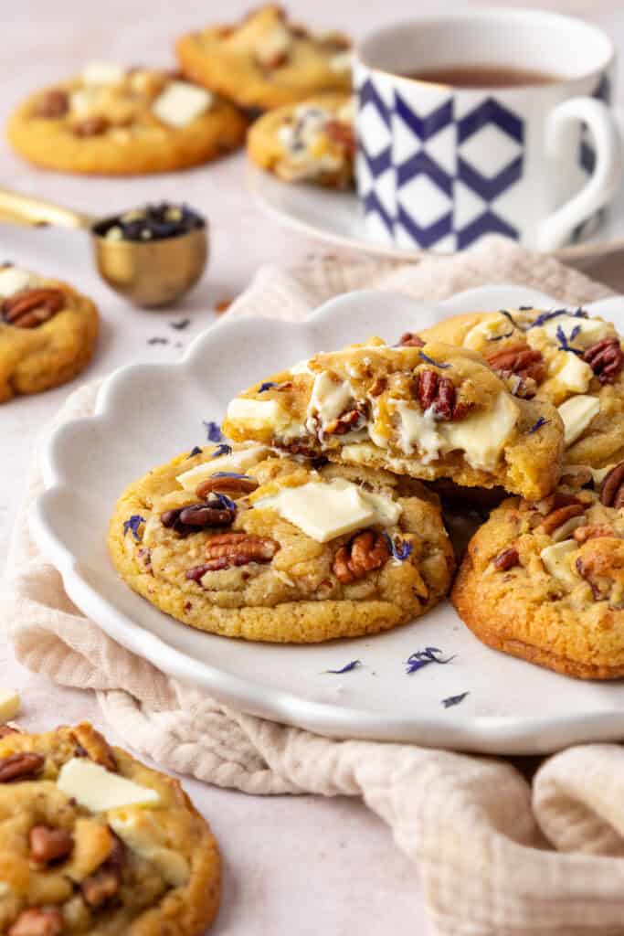 Earl grey white chocolate cookies